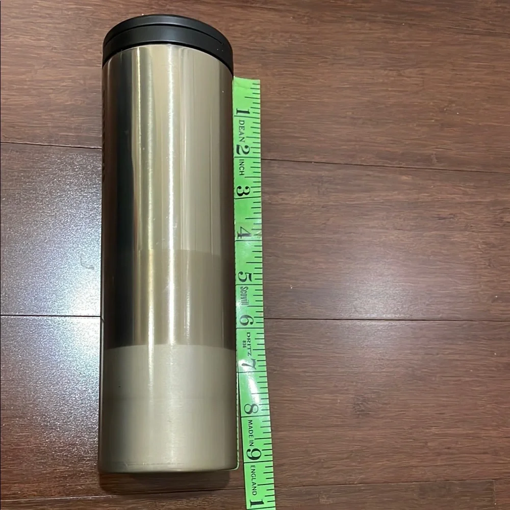 Starbucks Gold Line Color Block Troy Skinny Stainless Steel Coffee Tumbler. - Picture 2 of 7
